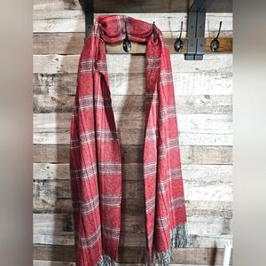 R Scarf Red Plaid